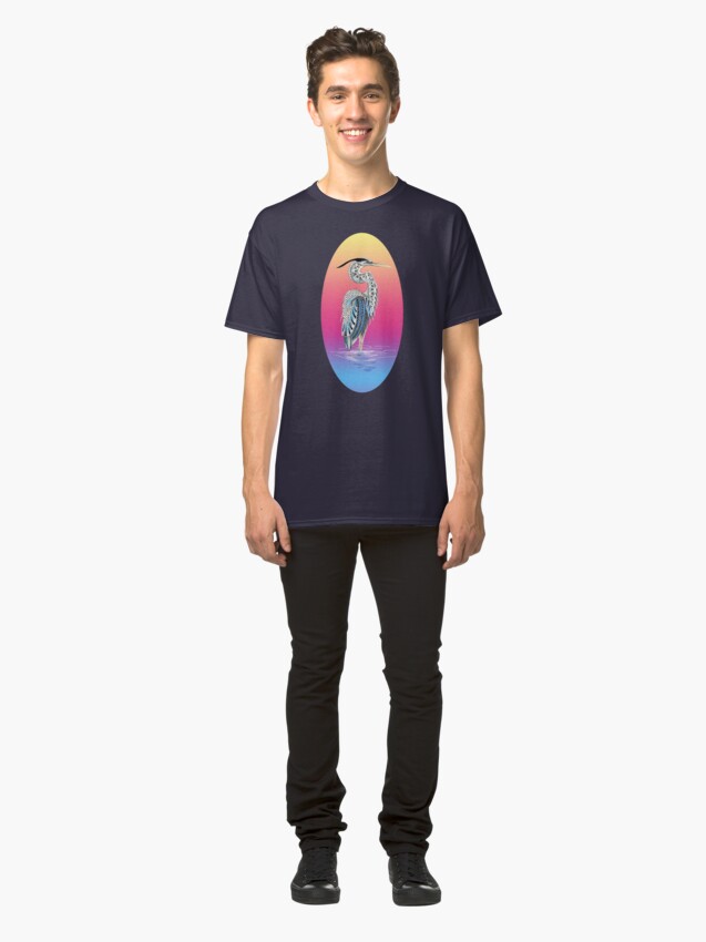 Alternate view of Great Blue Heron Totem Classic T-Shirt