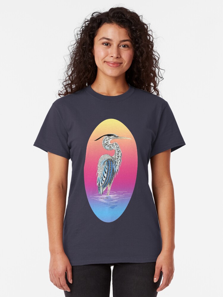 Alternate view of Great Blue Heron Totem Classic T-Shirt