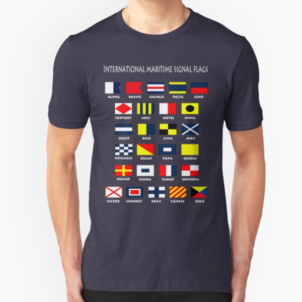 Maritime Flags Slim Fit T-Shirt
