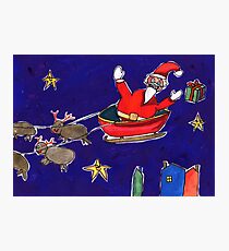 Crazy Santa Photographic Print