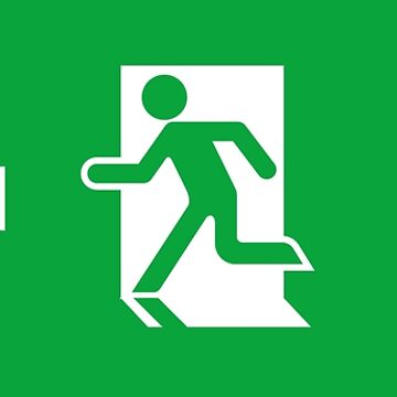 Artwork thumbnail, Japanese Exit Sign (Emergency Exit Only) by topower