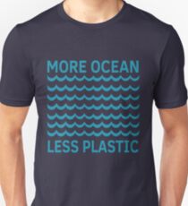Mehr Ozean weniger Plastik-Türkis-Welle Slim Fit T-Shirt