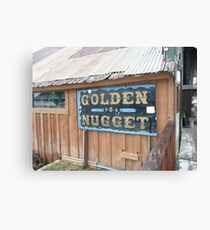 Golden Nugget Sign in Idaho City. Canvas Print