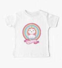 Einhorn-Katze Caticorn-Karikatur Manga-Art Baby T-Shirt