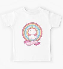 Einhorn-Katze Caticorn-Karikatur Manga-Art Kinder T-Shirt