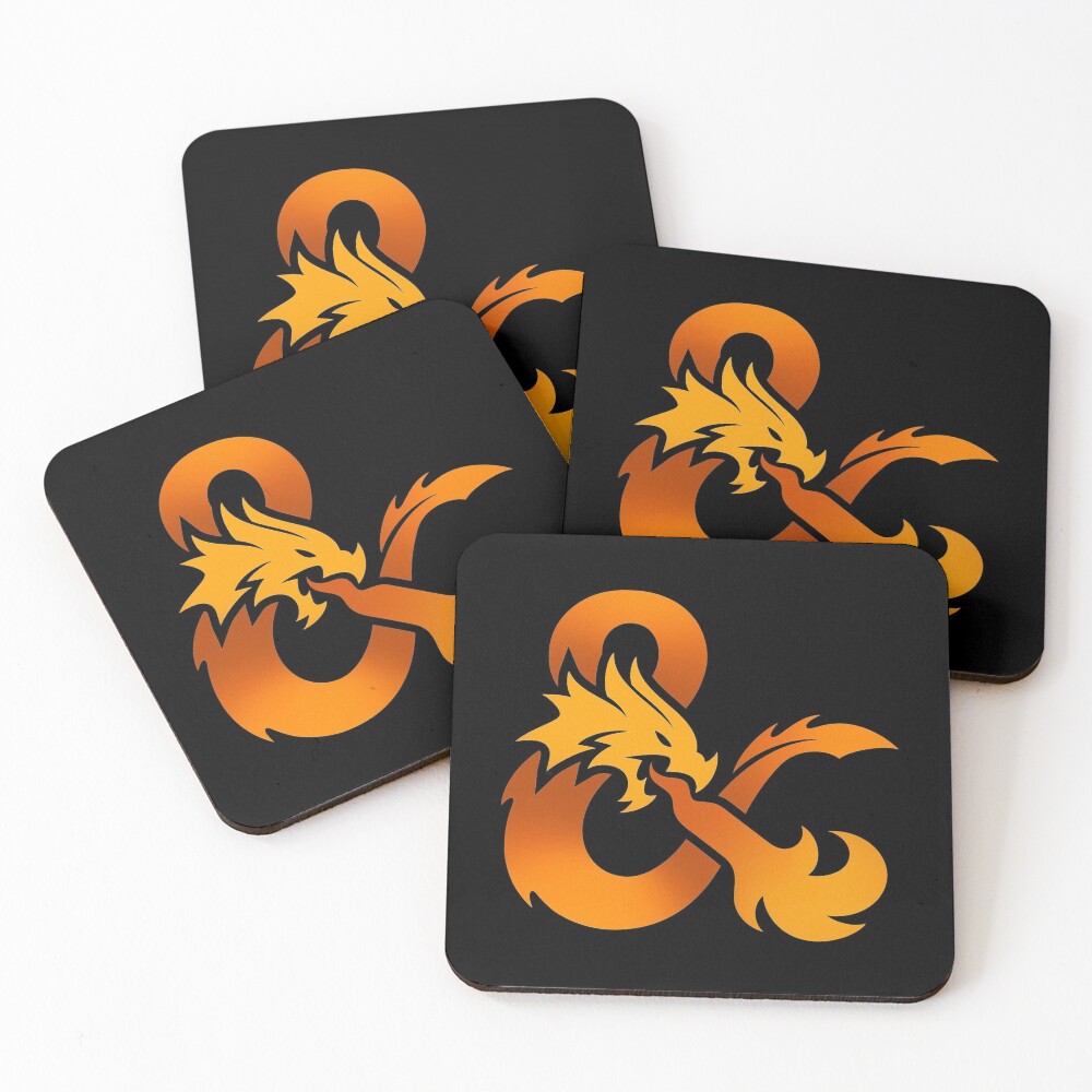 Dungeons & Dragons (Orange) Coasters (Set of 4)