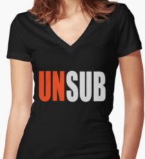 UNSUB Criminal Minds Women's Fitted V-Neck T-Shirt