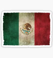 Old and Worn Distressed Vintage Flag of Mexico Sticker