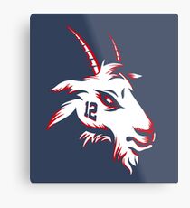 Limited Edition Tom Brady GOAT TB-12 Shirts, Mugs & Hoodies Metal Print