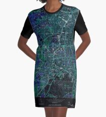 USGS TOPO Map Georgia GA Southwest Atlanta 246972 1954 24000 Inverted T-Shirt Kleid