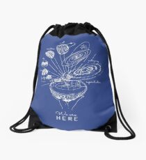 Blueprint to the cosmos Drawstring Bag