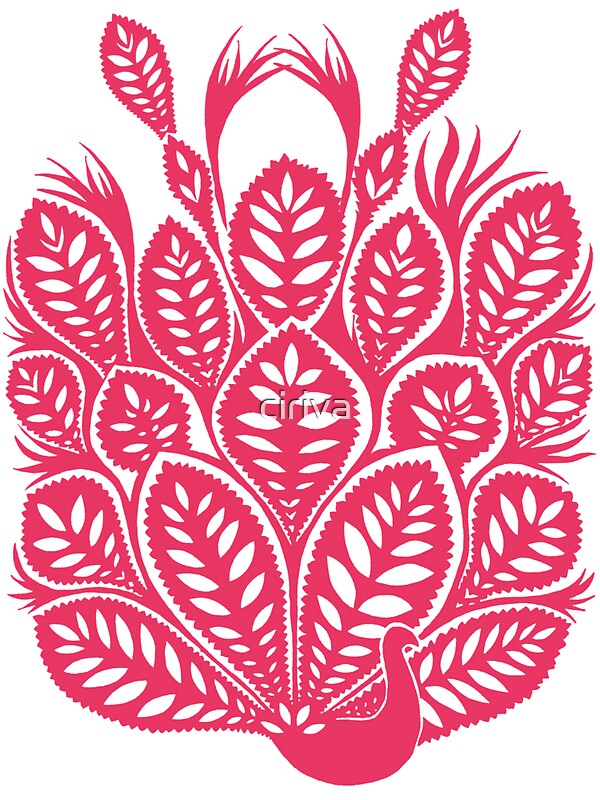 peacock stencil pink by ciriva redbubble