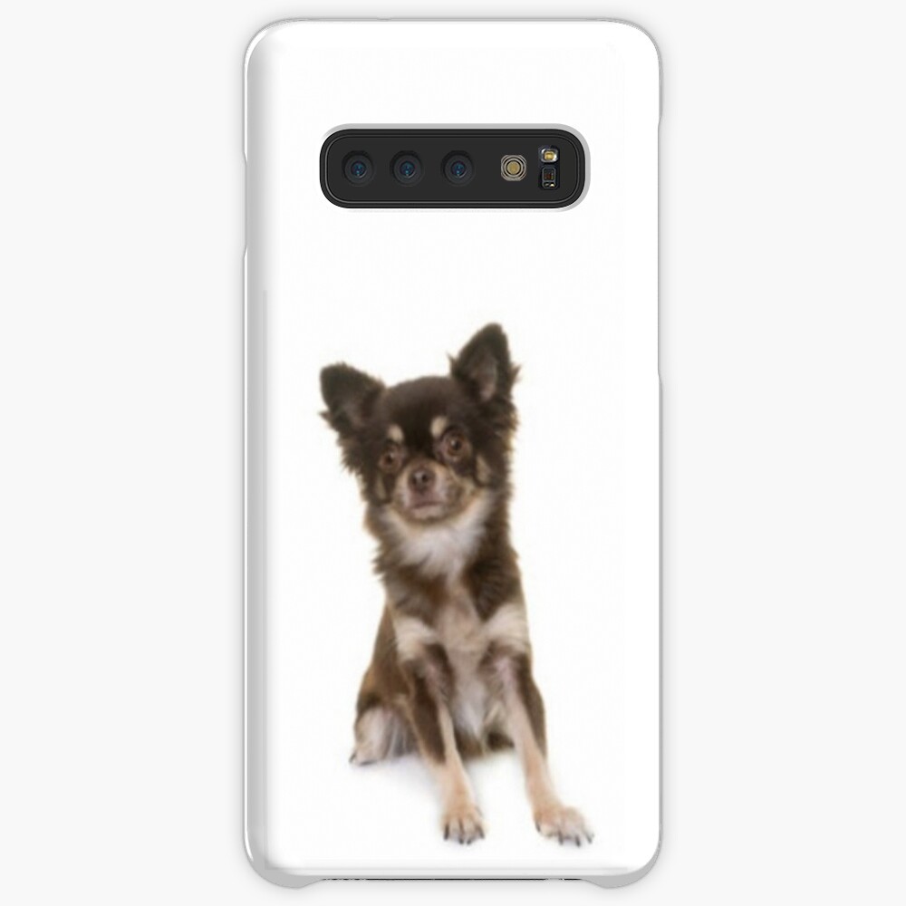 Brown Long Haired Chihuahua Puppy Photography Case Skin For