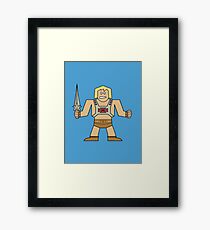 Flat He-Man Framed Print