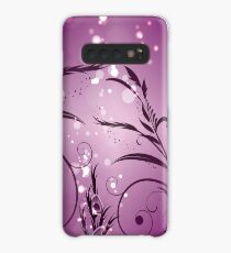 Purple Floral Design Case/Skin for Samsung Galaxy