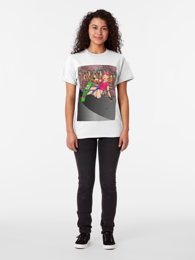 Alternate view of Skateboard girl Version2 Classic T-Shirt