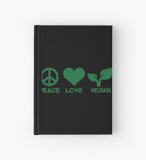 Peace love vegan Hardcover Journal