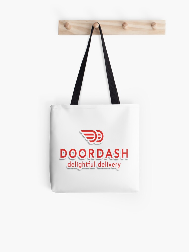 Doordash Driver Apparel Simple Logo Vinyl Sticker Design Tote Bag