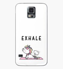 Funda/vinilo para Samsung Galaxy Exhale unicornio yoga pedo