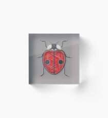 Ladybug - Red Acrylic Block