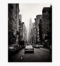 Manhattan avenue in black and white Photographic Print