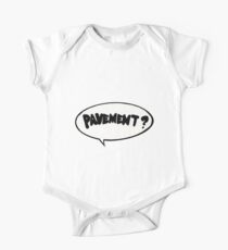 Pavement? Sticker Short Sleeve Baby One-Piece