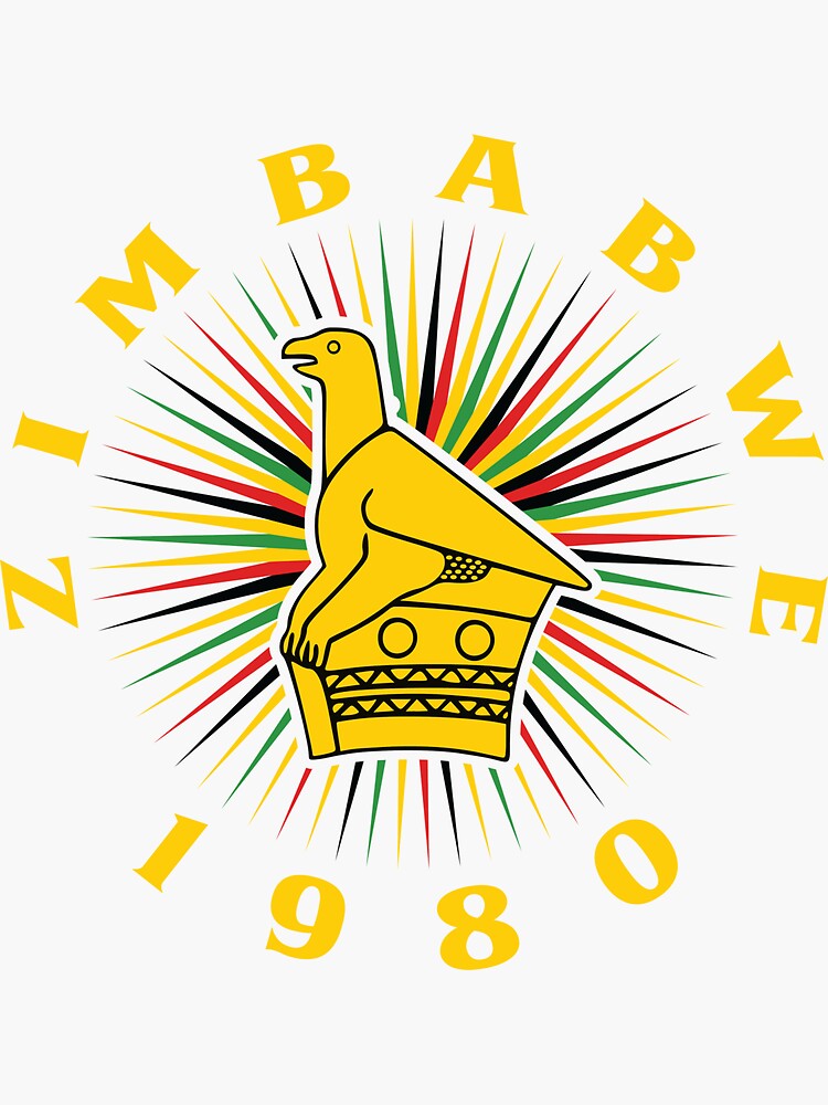 "Zimbabwe Independence Flag Bird" Sticker by Chitoro Redbubble