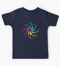 Color: Dolphin Rainbow Pinwheel Kids Tee