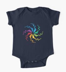 Farbe: Dolphin Rainbow Pinwheel Baby Body Kurzarm