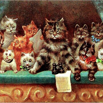 Cute Louis Wain Cat Candy Cane Christmas Ornament Painting Canvas