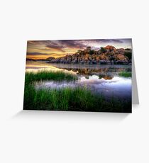 Willow Rock Sunset Greeting Card