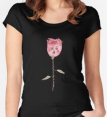 Traurige Blume Tailliertes Rundhals-Shirt