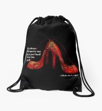 Ruby Red Slippers Drawstring Bag