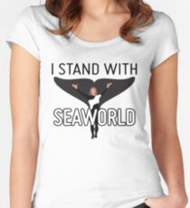 Ich stehe mit SeaWorld Tailliertes Rundhals-Shirt
