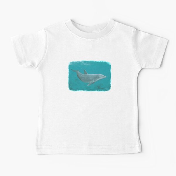 "Shallow Reef" by Amber Marine ~ acrylic dolphin painting, © 2014 Baby T-Shirt