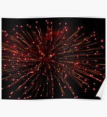 Orange Bursting in Air Poster