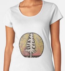 Camiseta premium para mujer Árbol al amanecer