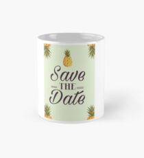 Save the Date Tropical Pineapple wedding invite Classic Mug