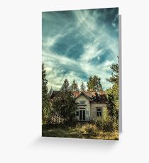 Old House Sky Greeting Card