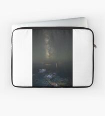 Milky way at a rocky sea coast in Syros island, Greece Laptop Sleeve