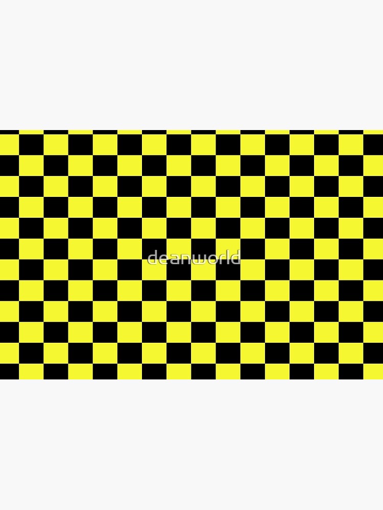 "Checkered Black and Yellow Flag" Zipper Pouch by deanworld | Redbubble