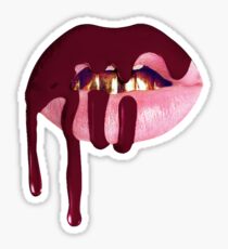 Maroon Kylie Jenner lips logo Sticker