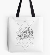 cat skull Tote Bag