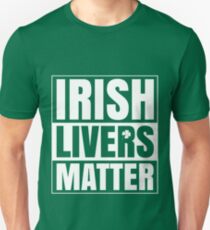 Camiseta ajustada Materia de hígados irlandeses - blanco