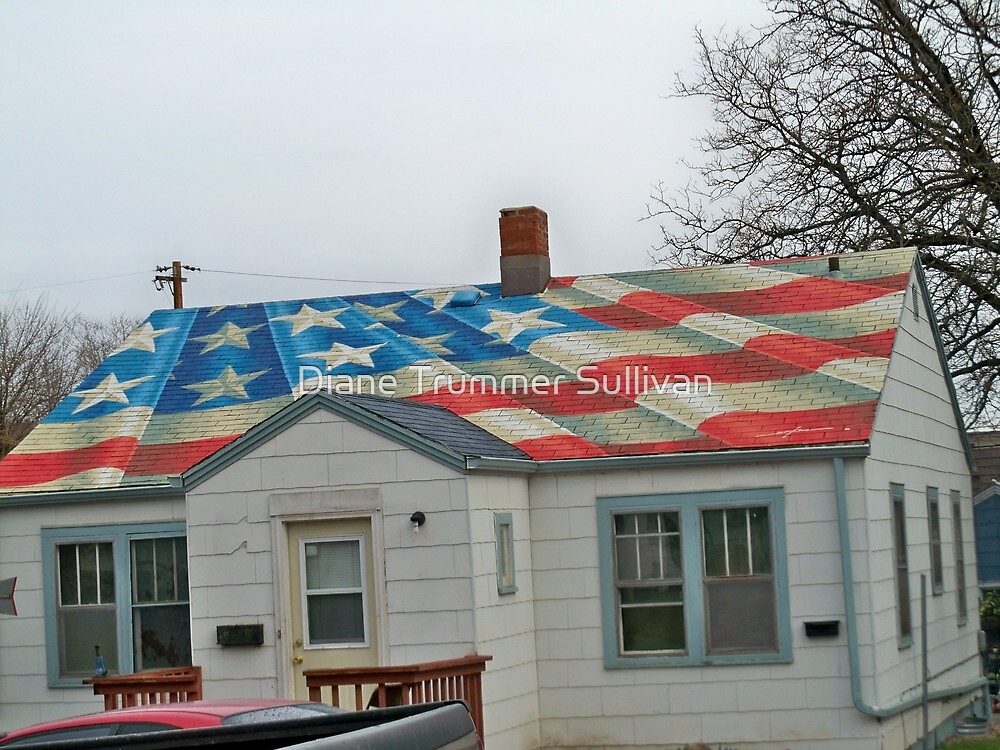 "All American Flag Roof" by Diane Trummer Sullivan Redbubble
