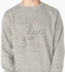 I Love You Pattern Pullover