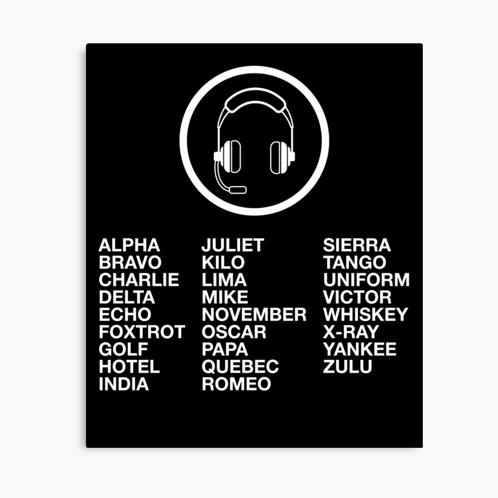 "Aviation Phonetic Alphabet" Canvas Print by AviationMerch | Redbubble