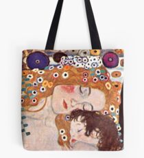 Cropped Klimt's "The three ages of a woman" Tote Bag