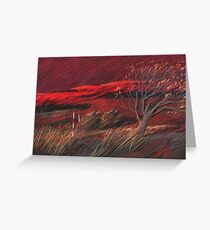 gezeichneter Berg (Ettersberg bei Weimar, Ort des faschistischen, deutschen KZ Buchenwald) Greeting Card