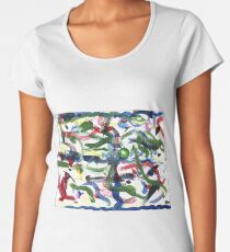 Luftschlangen in Grün 2-28-19 Frauen Premium T-Shirts